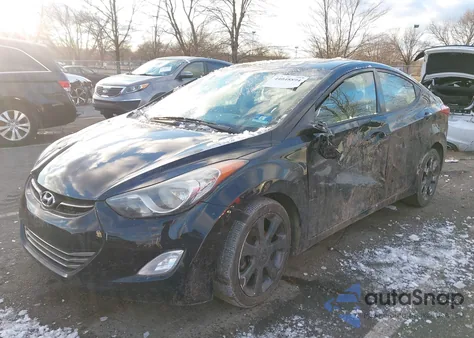 2013 Hyundai Elantra Limited from USA, damaged, VIN KMHDH4AE2DU760016